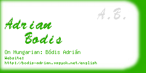 adrian bodis business card